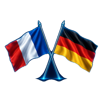 Drapeaux France et Allemagne — approche bilingue français-allemand