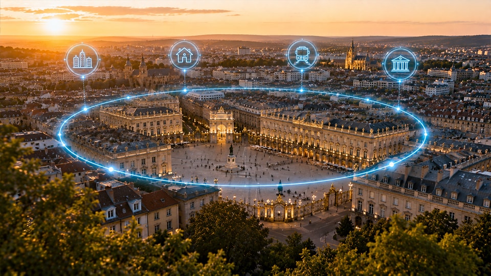 Ville-centre de Nancy et place Stanislas
