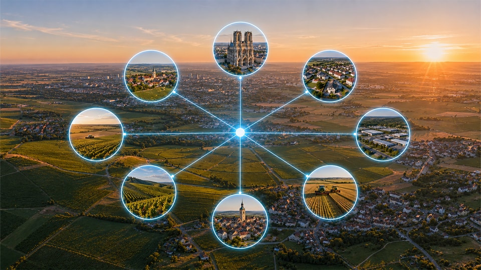 Les 143 communes membres du Grand Reims, communauté urbaine étendue