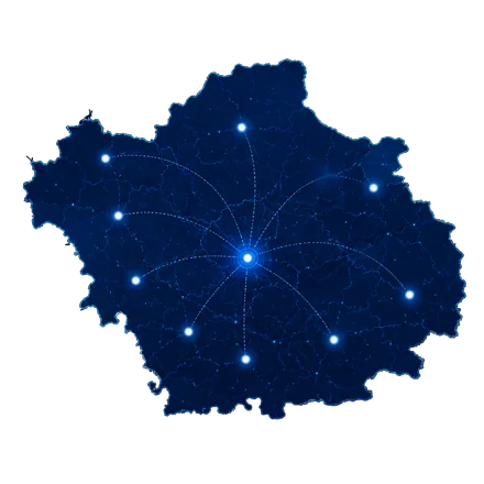 Carte du département de l'Aube — interventions sur tout le territoire